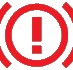 Parking brake/ Brake fluid level warning lamp icon