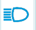 Main beam headlamps warning lamp icon