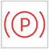 Manual parking brake warning lamp icon