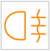 Rear fog lights warning lamp icon