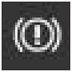 Handbrake, low brake fluid level and electronic brake force distribution warning light warning lamp icon