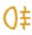Rear fog lamp warning lamp icon