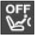 Passenger air bag disarming warning light warning lamp icon