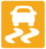 Dynamic stability control and traction control (DSC/ TRC) warning lamp icon