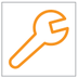 Orange warning/indicator lights Service warning lamp icon