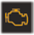 Emission control system warning light warning lamp icon