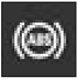 Anti-lock braking system (ABS) warning light warning lamp icon