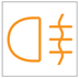 Rear foglights warning lamp icon