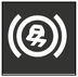 Anti-lock braking system (ABS) warning light warning lamp icon