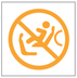Front passenger airbag (ON) warning lamp icon