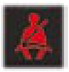 Seat belt unfastened/not fastened warning light warning lamp icon