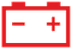Battery charge * warning lamp icon