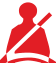 Seat belt(s) not fastened / unfastened warning lamp icon