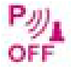 Obstacle proximity detection system warning light warning lamp icon