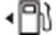 Low fuel level warning lamp icon
