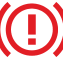 Electric parking brake warning lamp icon