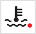 Maximum coolant temperature (ICE, MHEV) warning lamp icon