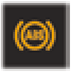 Anti-lock braking system warning light (ABS) warning lamp icon