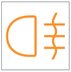 Rear foglights warning lamp icon