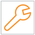 Orange warning/indicator lights Service warning lamp icon