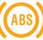 Anti-lock Braking System (ABS) warning lamp icon