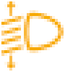 Automatic headlamp adjustment warning lamp icon