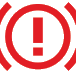 Parking brake warning lamp icon