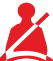 Seat belt(s) not fastened / unfastened warning lamp icon
