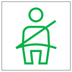 Seat occupied/Seat belt fastened warning lamp icon