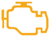 Engine autodiagnosis system warning lamp icon