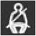 Seat belt not fastened warning light warning lamp icon