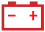 Battery charge warning lamp icon