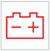 12 V battery charge warning lamp icon