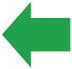 Left-hand direction indicator warning lamp icon