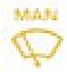 Automatic wiping warning lamp icon
