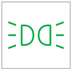 Daytime running lights/Sidelights warning lamp icon