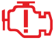 Engine autodiagnosis system warning lamp icon