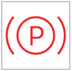 Electric parking brake warning lamp icon