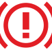 Electric parking brake warning lamp icon