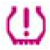 Tyre under-inflation warning light warning lamp icon
