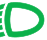 Dipped beam headlamps warning lamp icon
