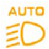 Automatic illumination of headlamps indicator lamp warning lamp icon