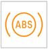 Anti-lock braking system (ABS) warning lamp icon