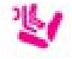 Passenger air bag disarming warning light* warning lamp icon
