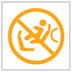 Front passenger airbag (ON) warning lamp icon