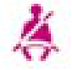 Seat belt warning light warning lamp icon