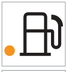 Low fuel level (ICE, MHEV) warning lamp icon