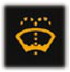 Low screenwash and headlamp wash fluid level warning lamp warning lamp icon