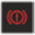 Handbrake, low brake fluid level and electronic brake force distribution fault warning light warning lamp icon