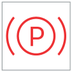 Electric parking brake warning lamp icon